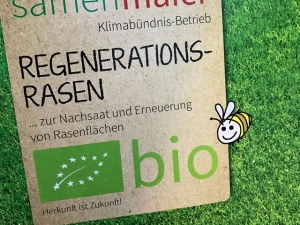 Auch der Rasen wird bio