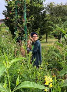 Thomas Lehner arbeitet im Monet-Garten