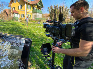 TV-Dreh beim Biogärtner