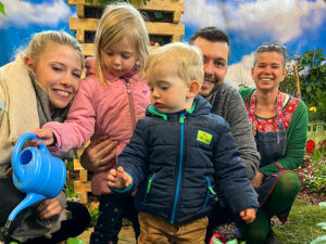 Der Garten ist ein Kinderparadies
