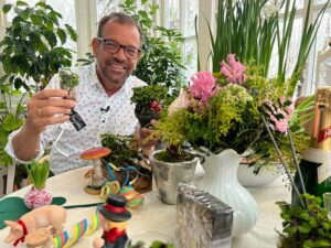 Der Biogärtner mit Silvester-Pflanzen