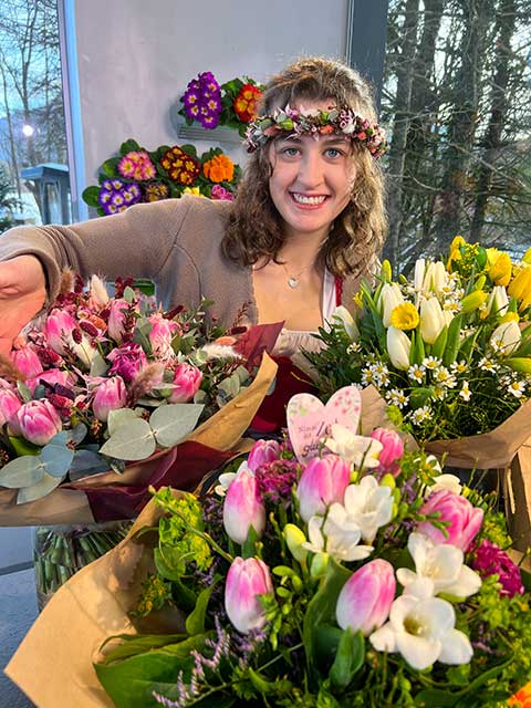 Johanna Lindner von der Fachschule Ritzlhof mit Valentinstrends