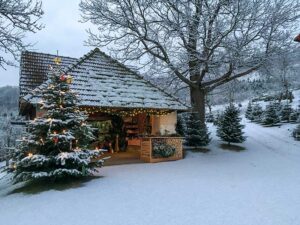 Schüttkasten im Schnee