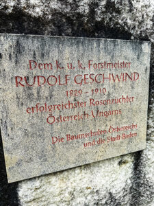 Ein Denkmal für Rudolf Geschwind