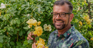 Plo mit "seiner" Rose