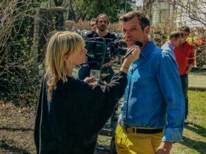 Schminken f&uuml;r eine Sendung im Jahr 2013