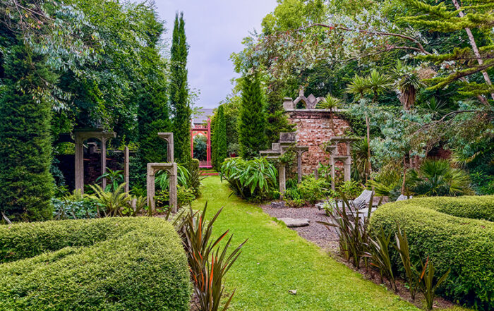 Ruinen im Garten Cork-Lodge